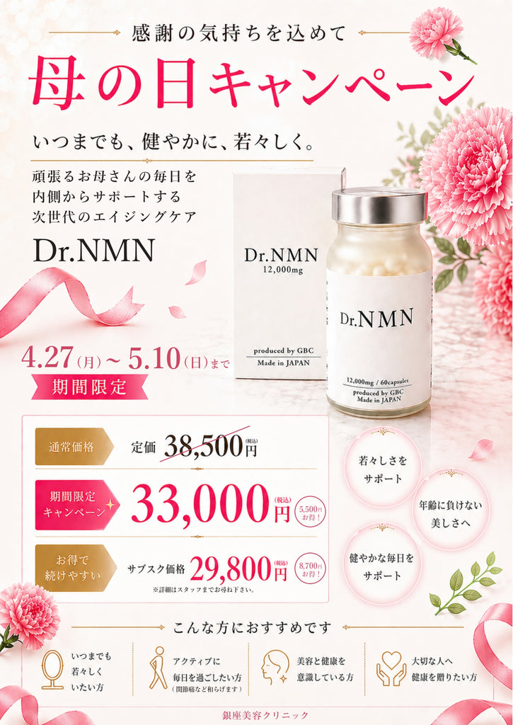 期間限定キャンペーン】Dr.NMN S 12000 – 銀座美容クリニック京都院